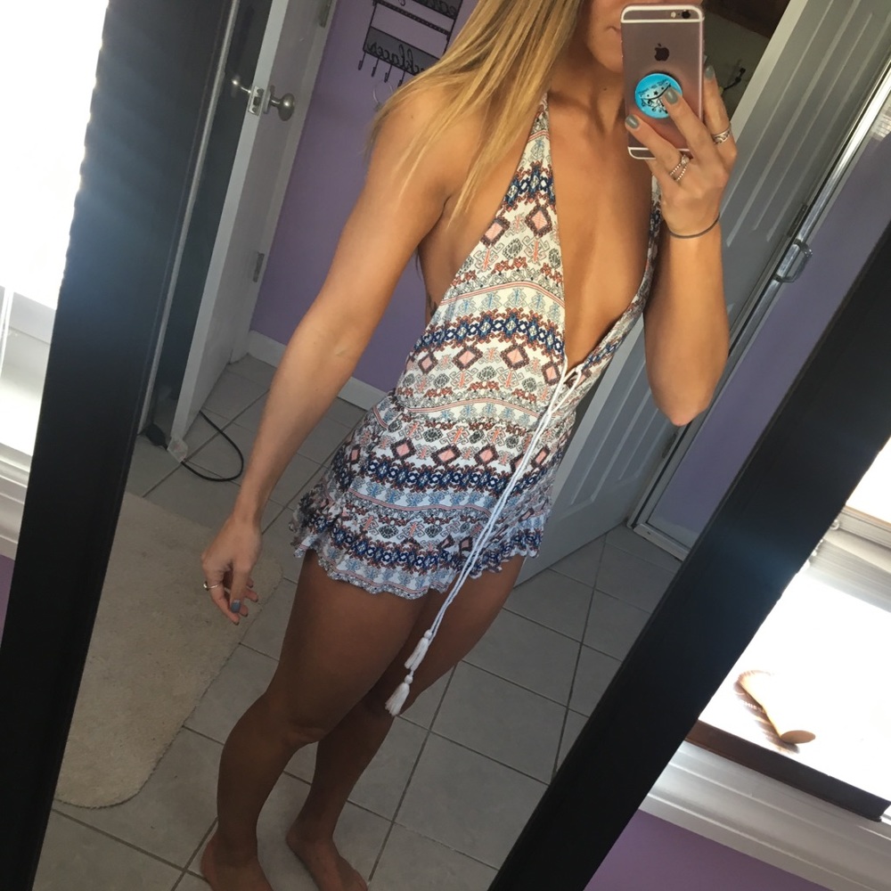 Low cut, fun romper !